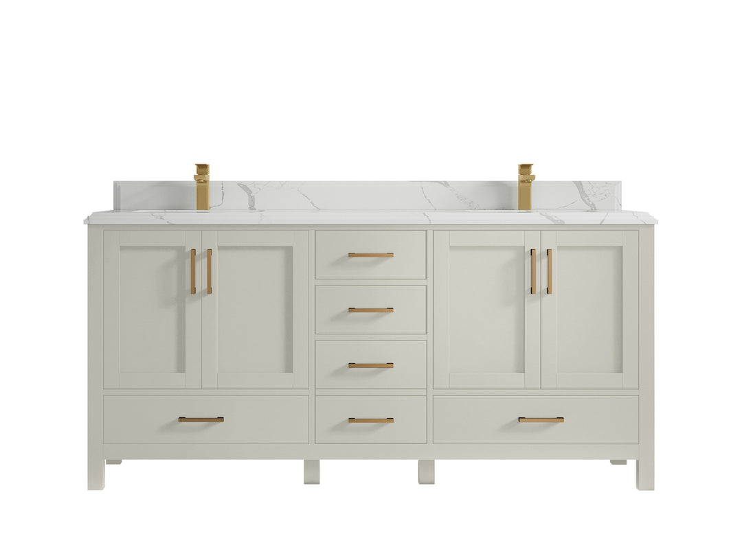Malibu 72 in. W x 22 in. D Double Sink Bathroom Vanity