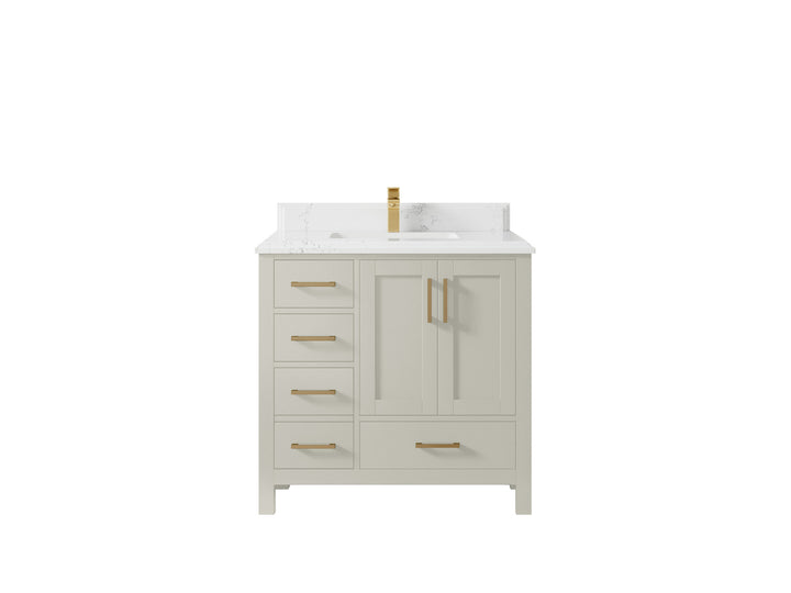 Malibu 36 in. W x 22 in. D Bathroom Vanity Center Sink 2 - photo 25