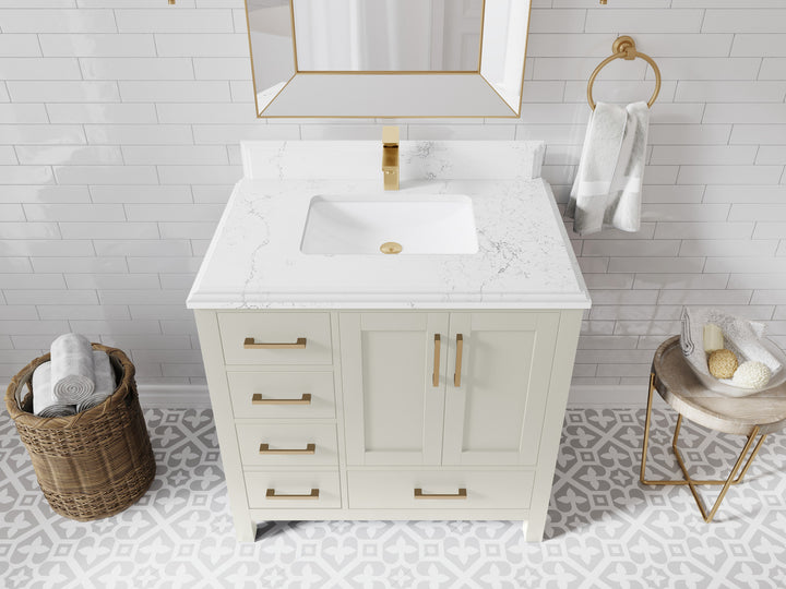 Malibu 36 in. W x 22 in. D Bathroom Vanity Center Sink 2 - photo 24