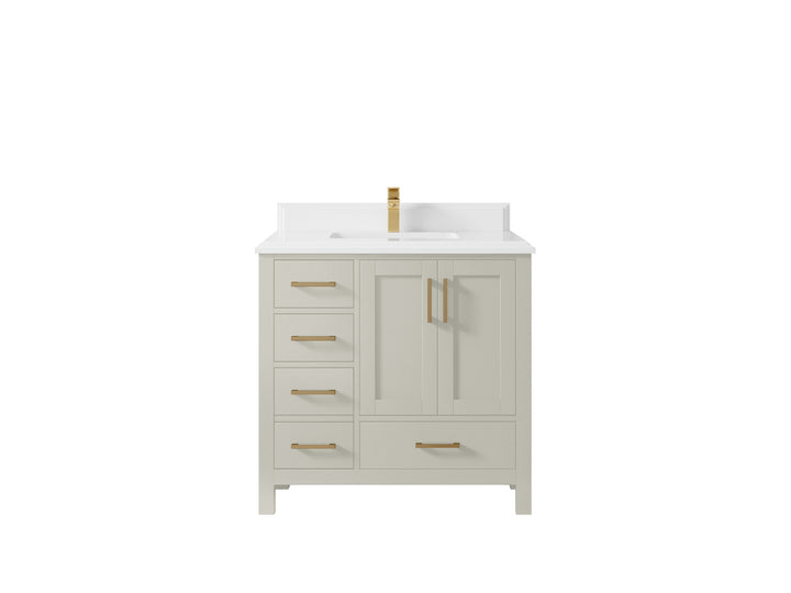 Malibu 36 in. W x 22 in. D Bathroom Vanity Center Sink 2 - photo 27