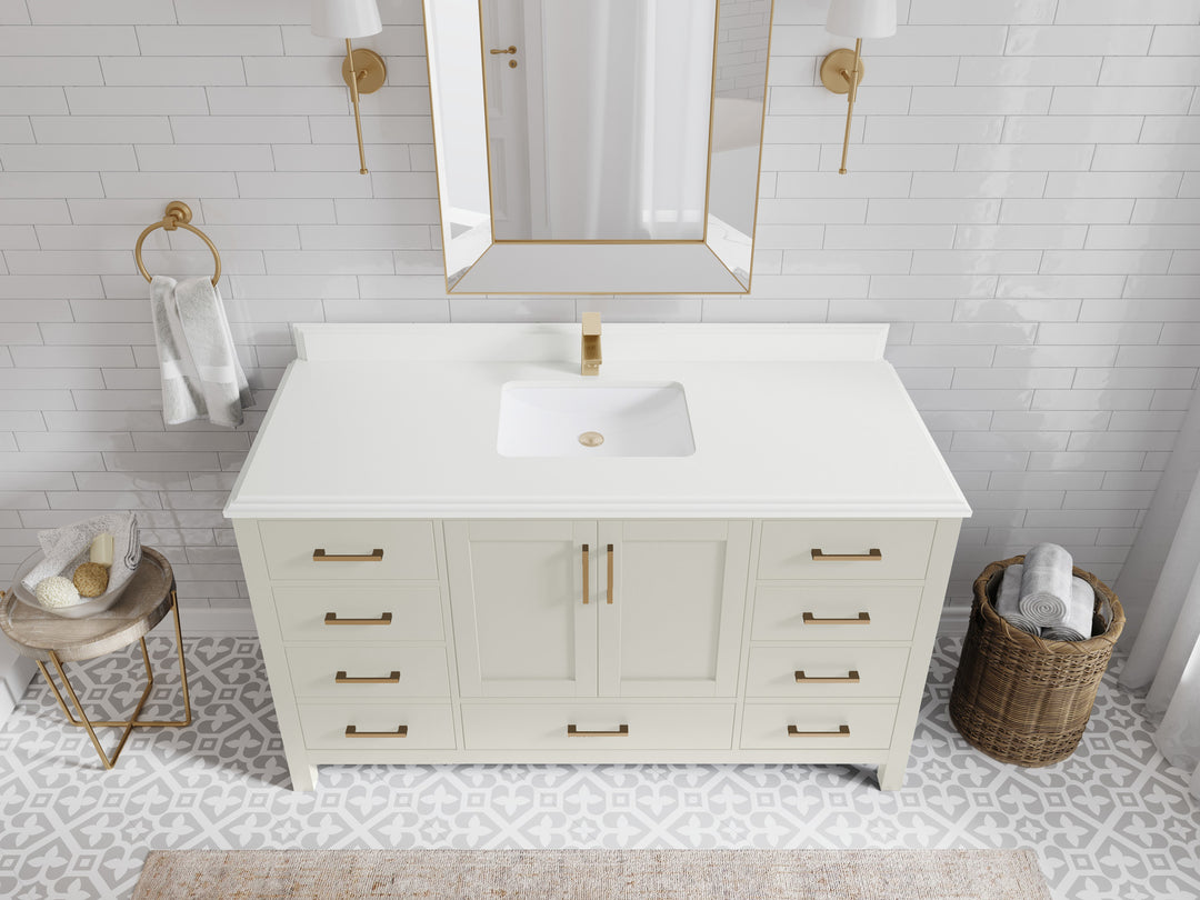 Malibu 60 in. W x 22 in. D Single Sink Bathroom Vanity