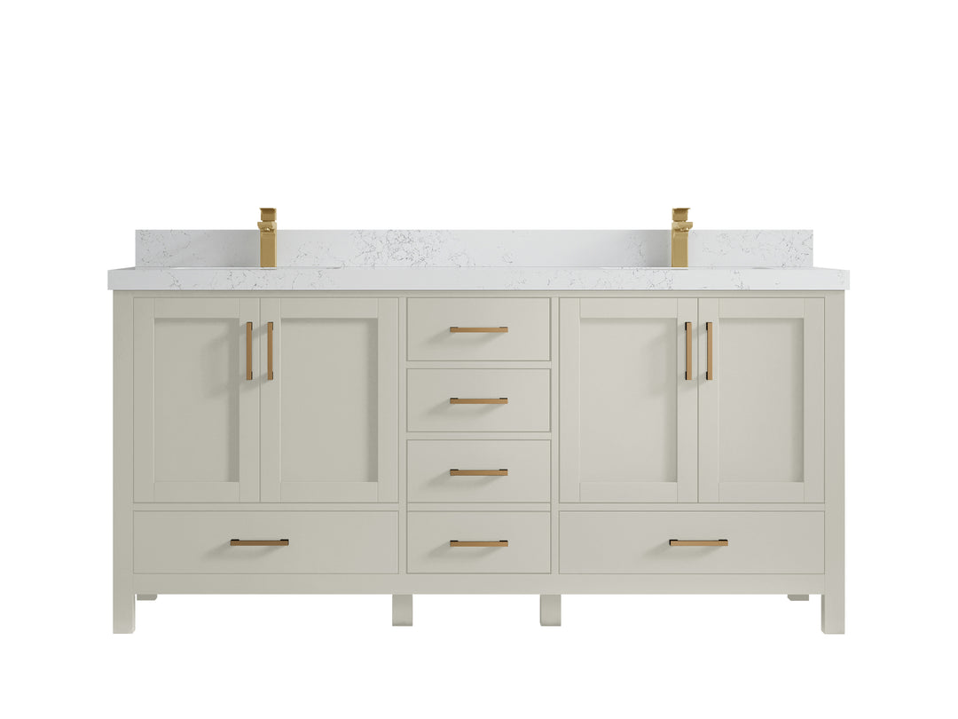 Malibu 72 in. W x 22 in. D Double Sink Bathroom Vanity