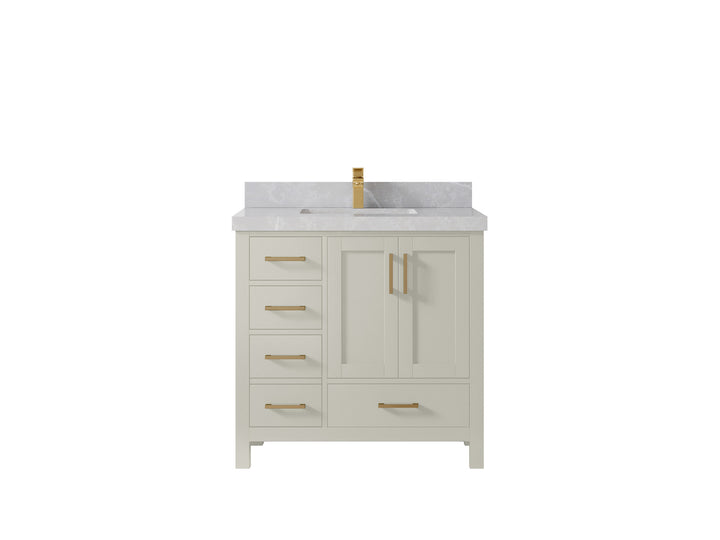Malibu 36 in. W x 22 in. D Bathroom Vanity Center Sink 2 - photo 31