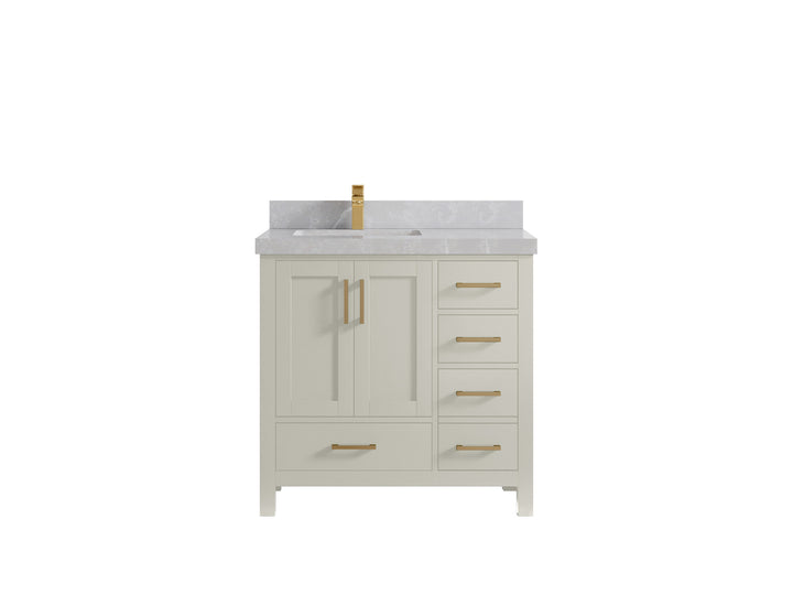 Malibu 36 in. W x 22 in. D Left Offset Sink Bathroom Vanity - photo 31