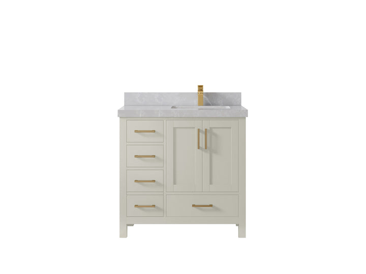 Malibu 36 in. W x 22 in. D Right Offset Sink Bathroom Vanity - photo 31