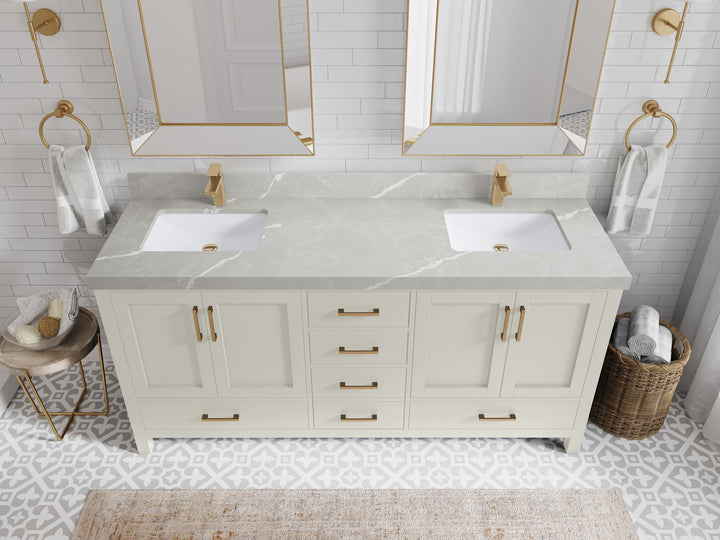 Malibu 72 in. W x 22 in. D Double Sink Bathroom Vanity - photo 30