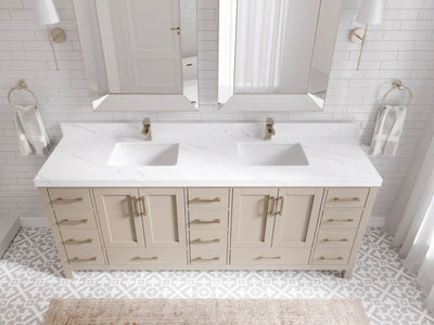 Malibu 80 in. W x 22 in. D Double Sink Bathroom Vanity