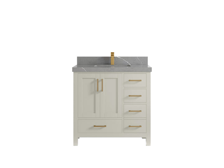 Malibu 36 in. W x 22 in. D Bathroom Vanity Center Sink - photo 33