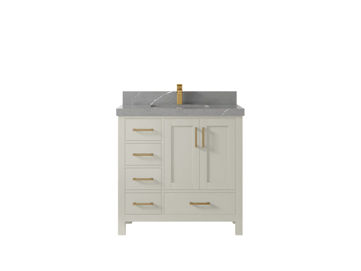 Malibu 36 in. W x 22 in. D Bathroom Vanity Center Sink 2 - photo 33