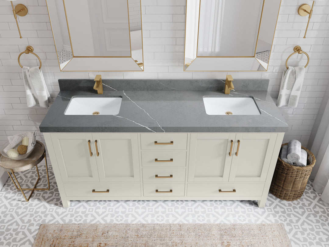 Malibu 72 in. W x 22 in. D Double Sink Bathroom Vanity