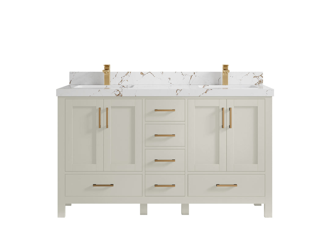 Malibu 60 in. W x 22 in. D Double Sink Bathroom Vanity