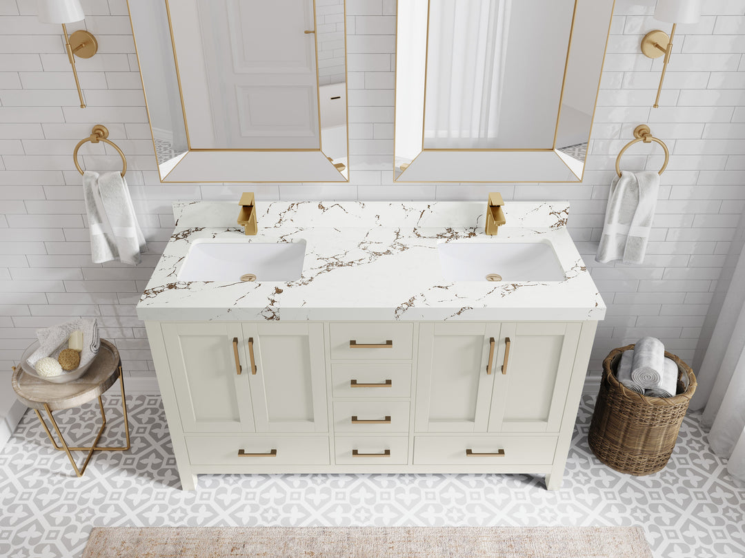 Malibu 60 in. W x 22 in. D Double Sink Bathroom Vanity