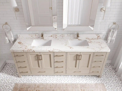 Malibu 80 in. W x 22 in. D Double Sink Bathroom Vanity