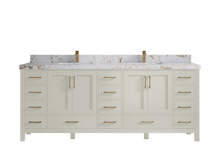 Malibu 84 in. W x 22 in. D Double Sink Bathroom Vanity - photo 35