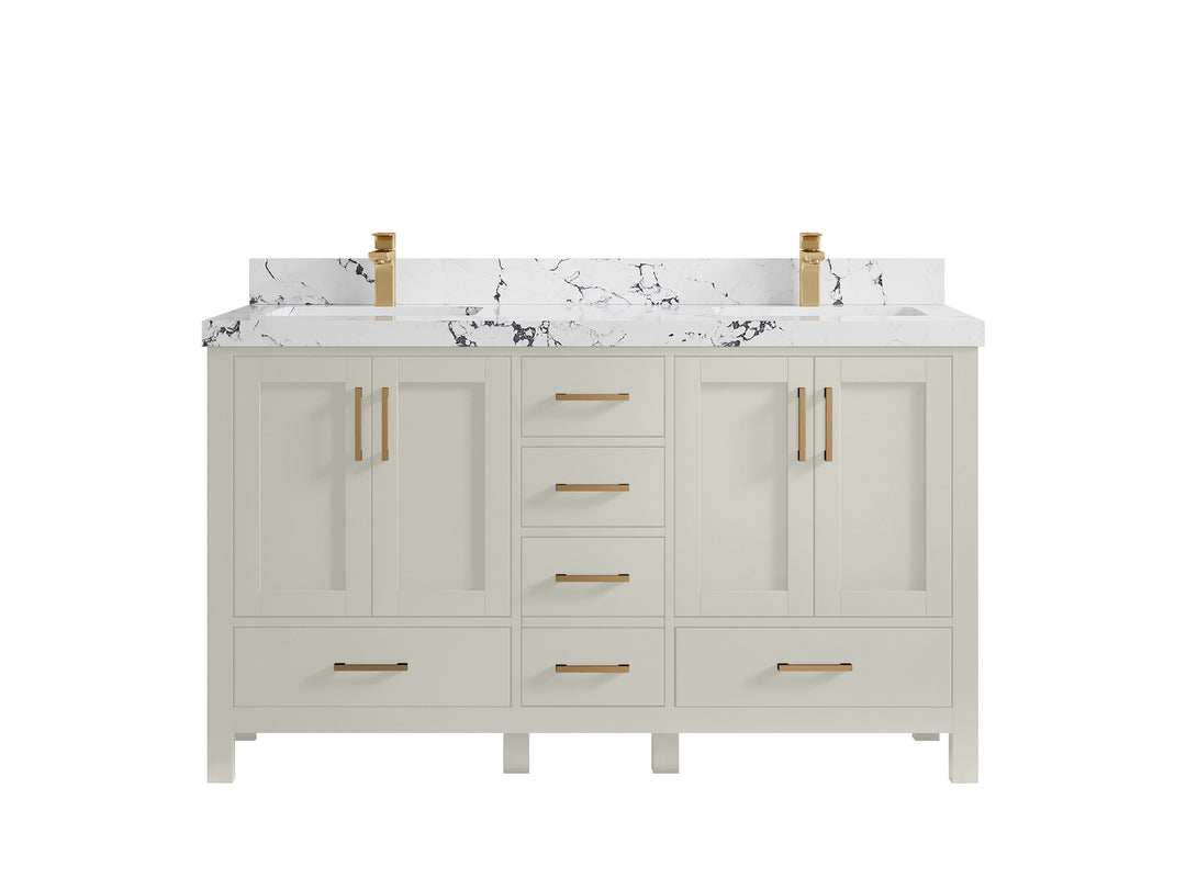 Malibu 60 in. W x 22 in. D Double Sink Bathroom Vanity