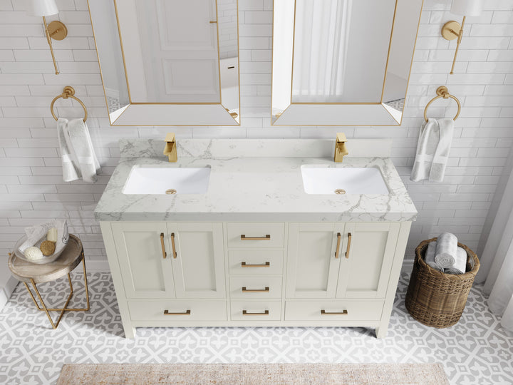 Malibu 60 in. W x 22 in. D Double Sink Bathroom Vanity - photo 40