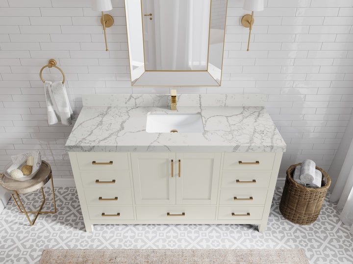 Malibu 60 in. W x 22 in. D Single Sink Bathroom Vanity - photo 40