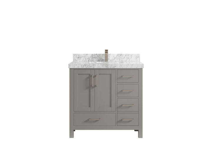 Malibu 36 in. W x 22 in. D Bathroom Vanity Center Sink - photo 11