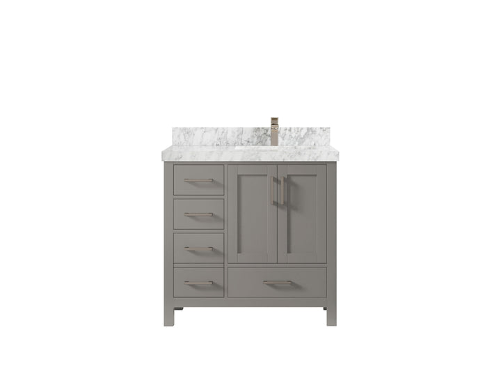 Malibu 36 in. W x 22 in. D Right Offset Sink Bathroom Vanity - photo 11