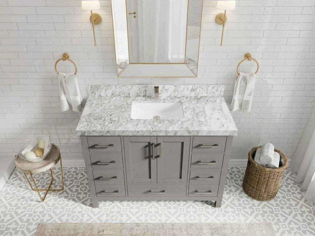 Malibu 48 in. W x 22 in. D Single Sink Bathroom Vanity | 
              
                Elephant Skin Gray
                
                  
             - MLB-CAB-GRY-47S - photo №12
