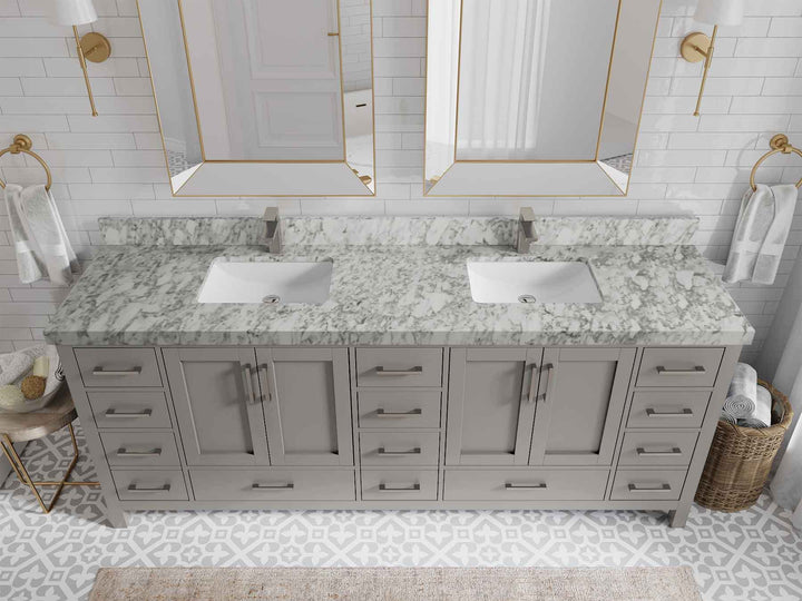 Malibu 84 in. W x 22 in. D Double Sink Bathroom Vanity - photo 10