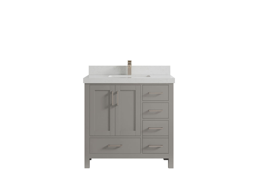 Malibu 36 in. W x 22 in. D Bathroom Vanity Center Sink