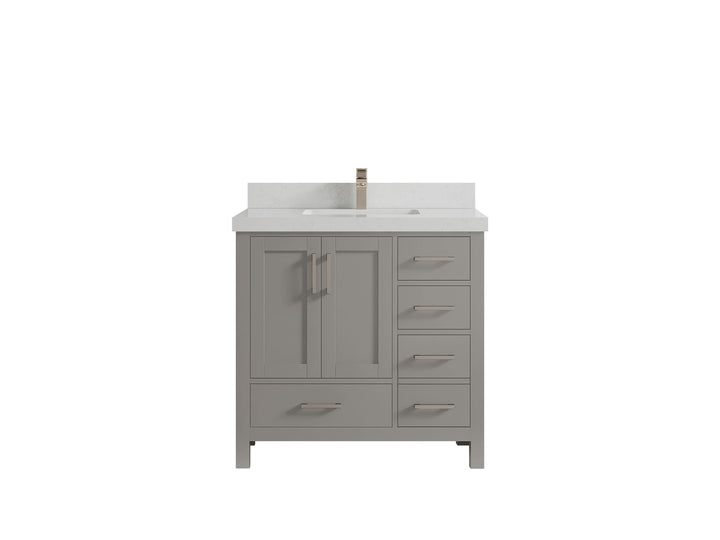 Malibu 36 in. W x 22 in. D Bathroom Vanity Center Sink - photo 13