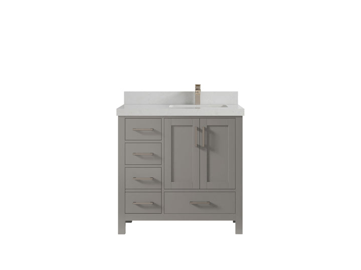 Malibu 36 in. W x 22 in. D Right Offset Sink Bathroom Vanity - photo 13