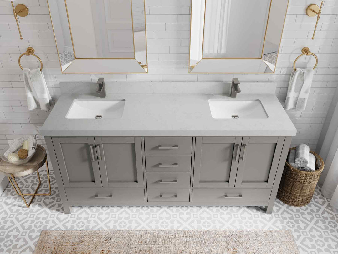 Malibu 72 in. W x 22 in. D Double Sink Bathroom Vanity