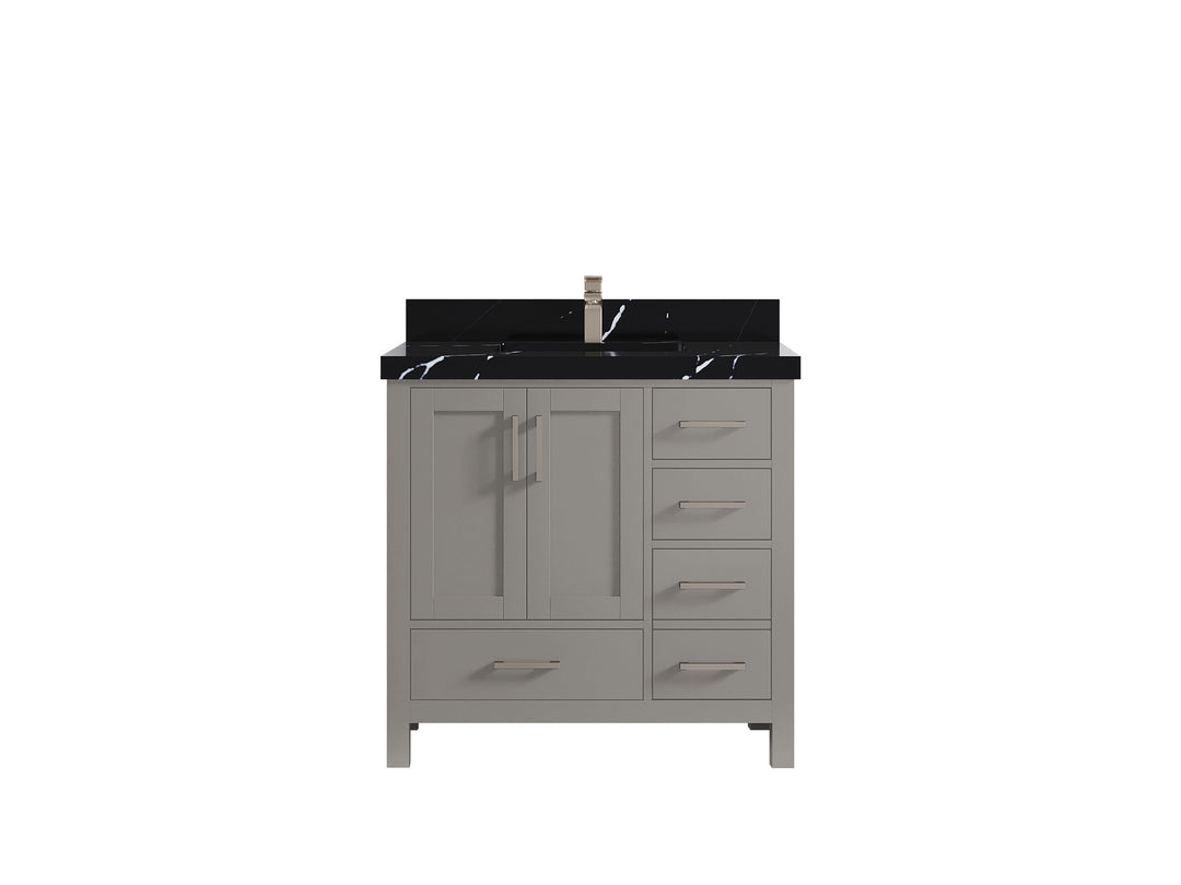 Malibu 36 in. W x 22 in. D Bathroom Vanity Center Sink