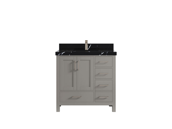 Malibu 36 in. W x 22 in. D Bathroom Vanity Center Sink - photo 9