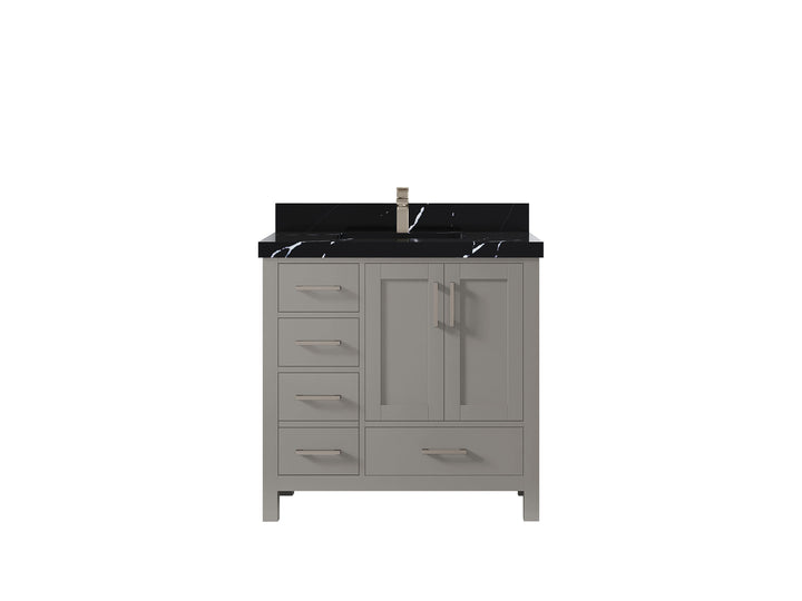 Malibu 36 in. W x 22 in. D Bathroom Vanity Center Sink 2 - photo 9