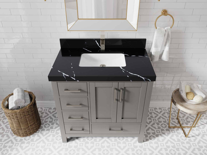 Malibu 36 in. W x 22 in. D Bathroom Vanity Center Sink 2 - photo 8