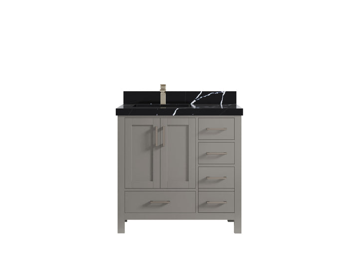 Malibu 36 in. W x 22 in. D Left Offset Sink Bathroom Vanity - photo 9