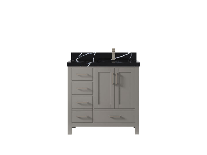 Malibu 36 in. W x 22 in. D Right Offset Sink Bathroom Vanity - photo 9