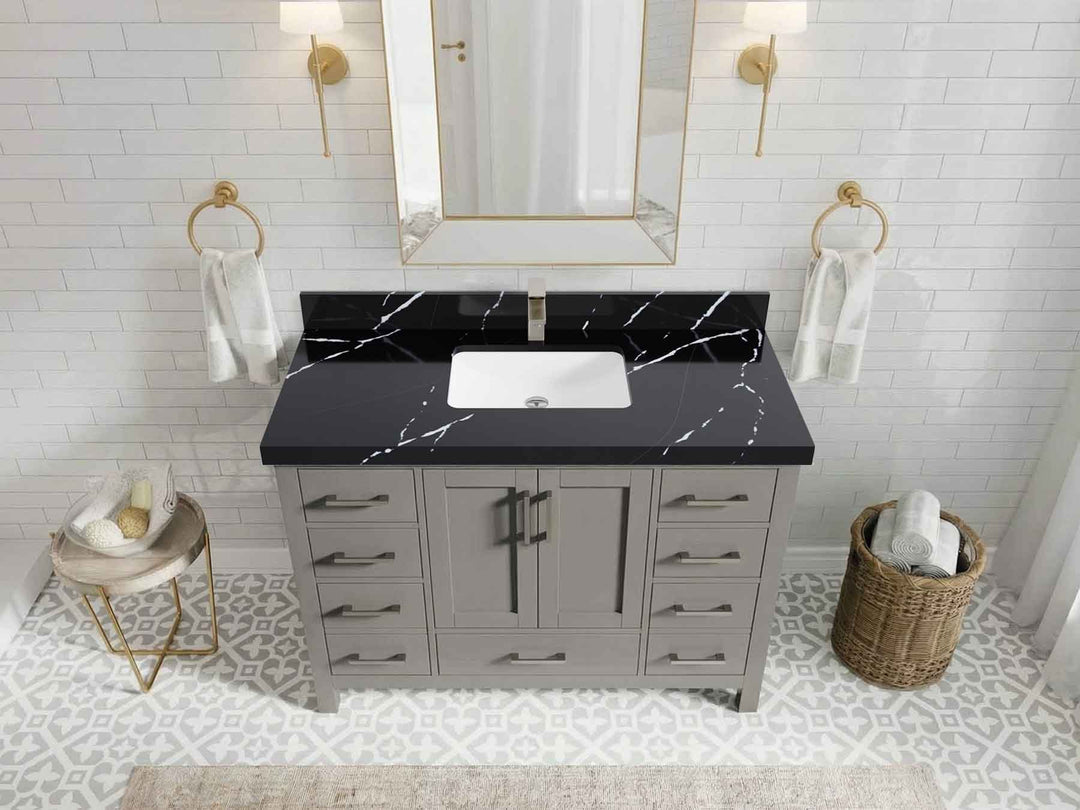 Malibu 48 in. W x 22 in. D Single Sink Bathroom Vanity | 
              
                Elephant Skin Gray
                
                  
             - MLB-CAB-GRY-47S - photo №16