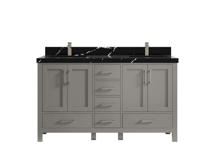 Malibu 60 in. W x 22 in. D Double Sink Bathroom Vanity - photo 9
