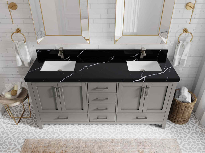 Malibu 72 in. W x 22 in. D Double Sink Bathroom Vanity - photo 8
