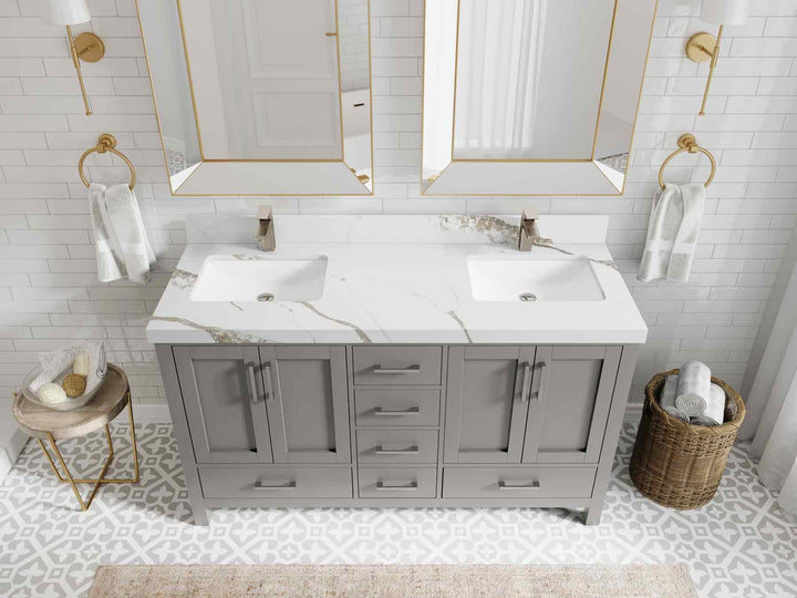 Malibu 60 in. W x 22 in. D Double Sink Bathroom Vanity - photo 14