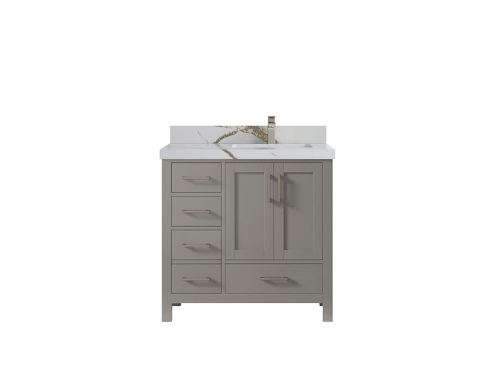 Malibu 36 in. W x 22 in. D Right Offset Sink Bathroom Vanity - photo 15