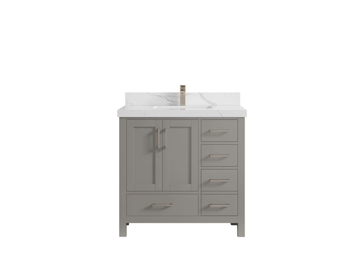 Malibu 36 in. W x 22 in. D Bathroom Vanity Center Sink - photo 17