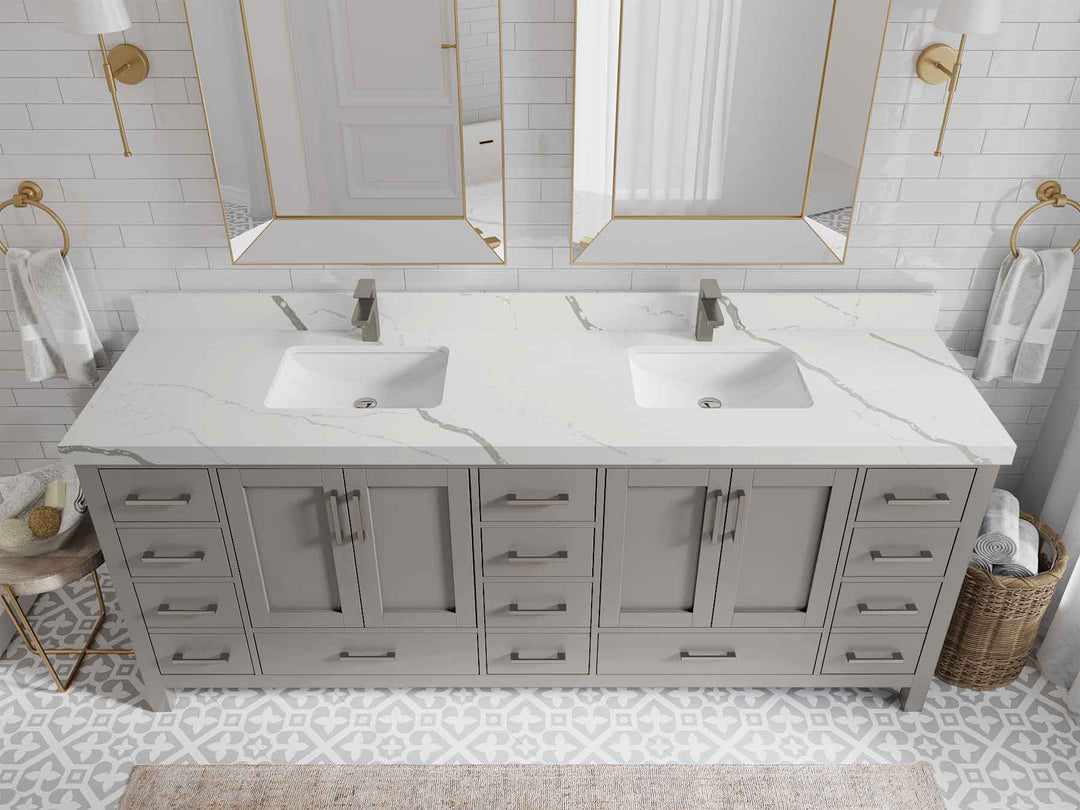 Malibu 84 in. W x 22 in. D Double Sink Bathroom Vanity