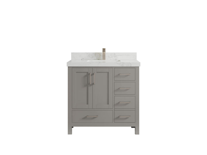 Malibu 36 in. W x 22 in. D Bathroom Vanity Center Sink - photo 19