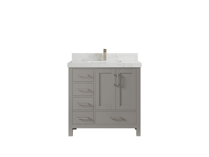 Malibu 36 in. W x 22 in. D Bathroom Vanity Center Sink 2 - photo 19