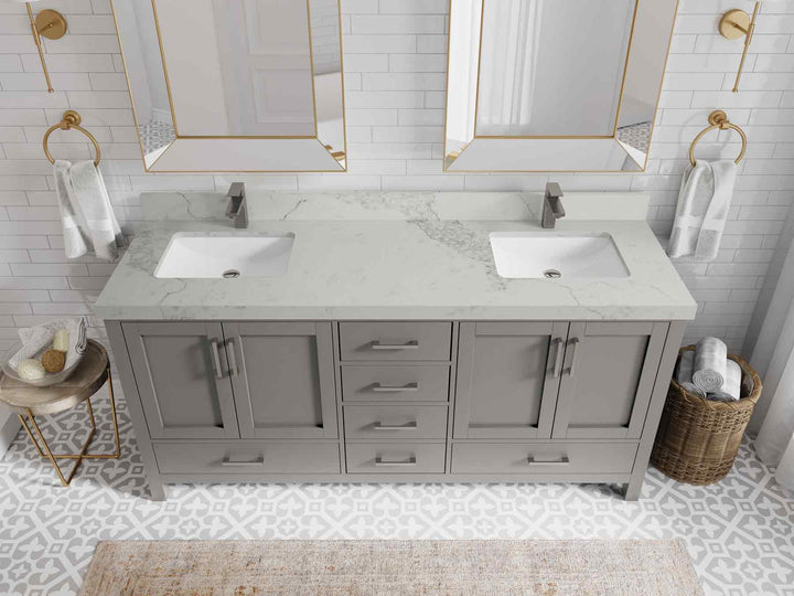 Malibu 72 in. W x 22 in. D Double Sink Bathroom Vanity - photo 18