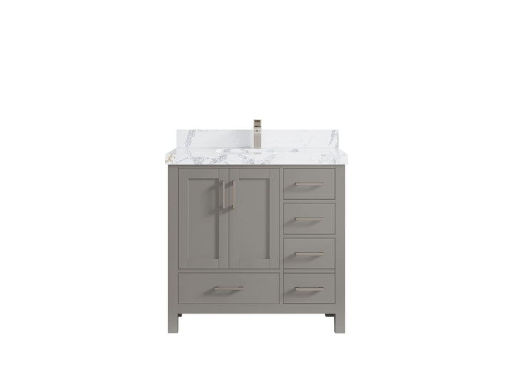 Malibu 36 in. W x 22 in. D Bathroom Vanity Center Sink - photo 21