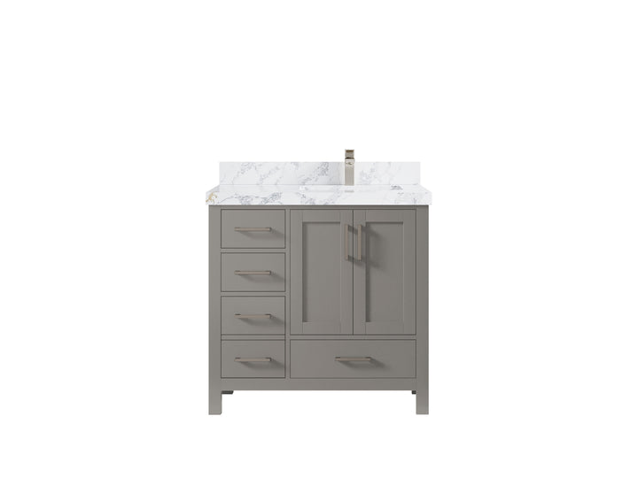 Malibu 36 in. W x 22 in. D Right Offset Sink Bathroom Vanity - photo 21