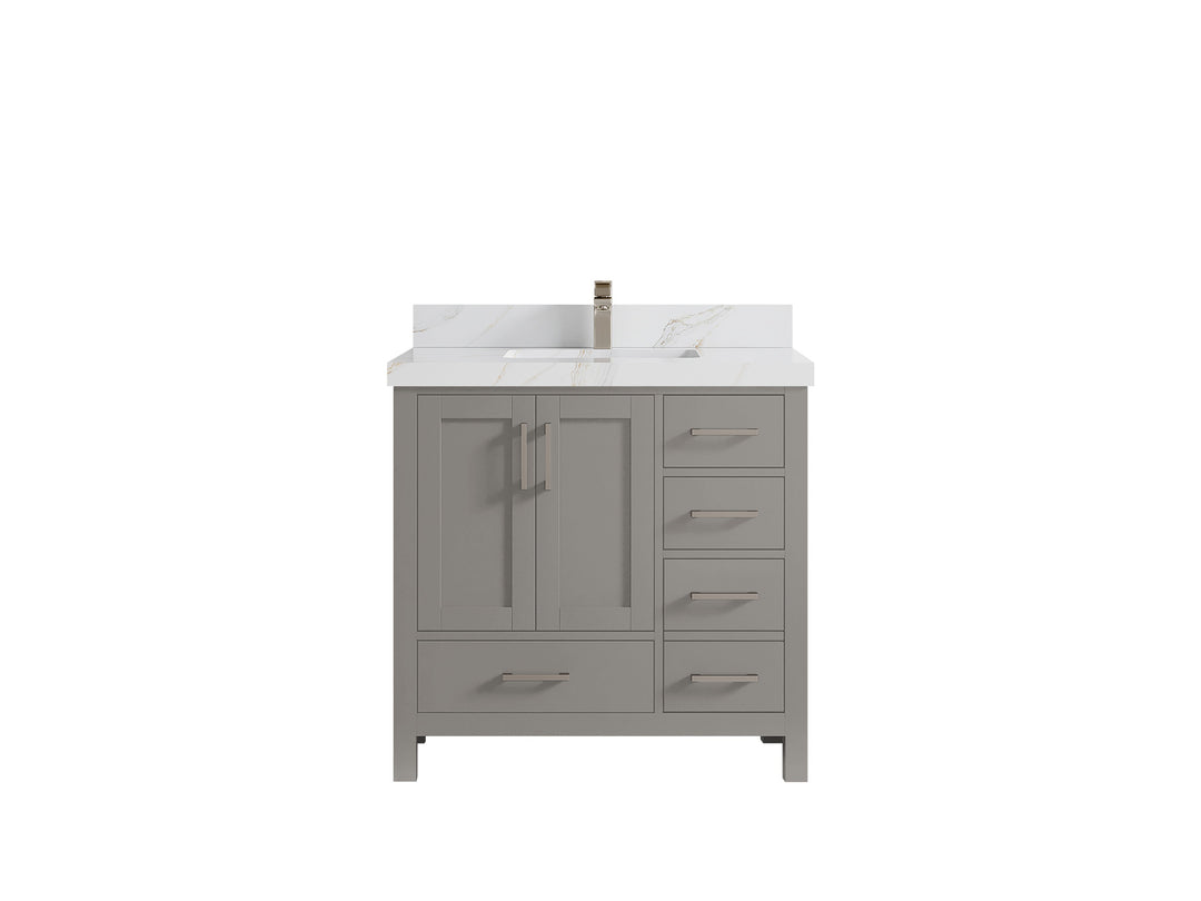 Malibu 36 in. W x 22 in. D Bathroom Vanity Center Sink