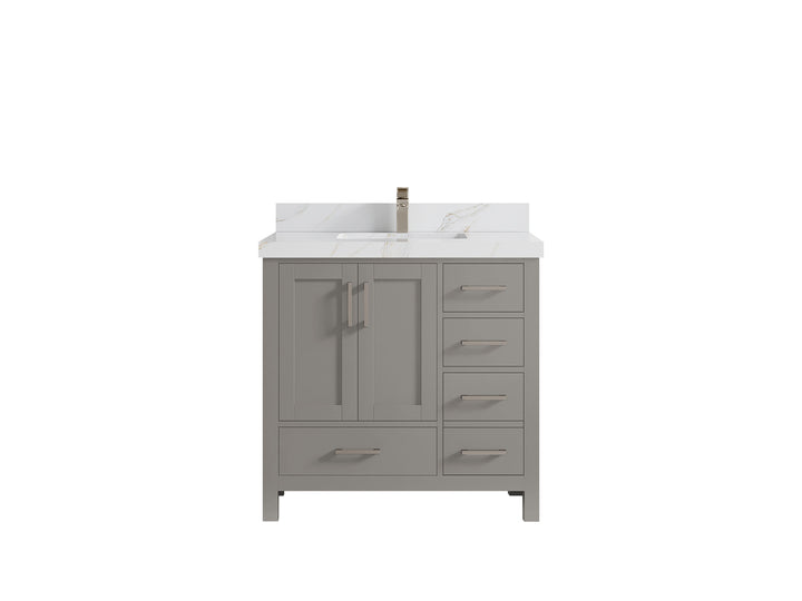 Malibu 36 in. W x 22 in. D Bathroom Vanity Center Sink - photo 23