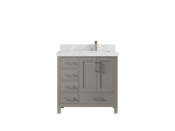 Malibu 36 in. W x 22 in. D Right Offset Sink Bathroom Vanity - photo 23